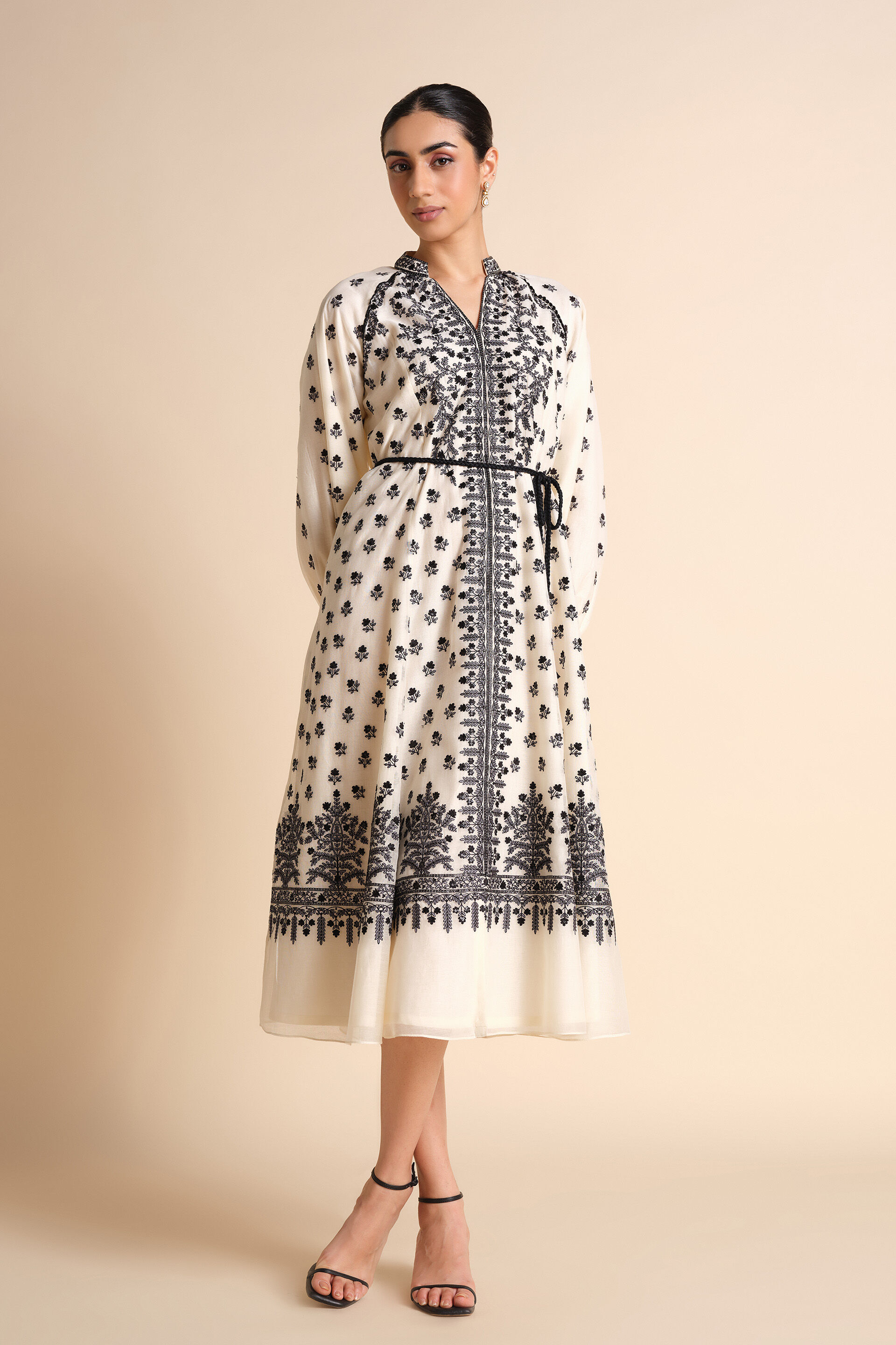Sawsan Embroidered Mul Dress - White, White, image 5